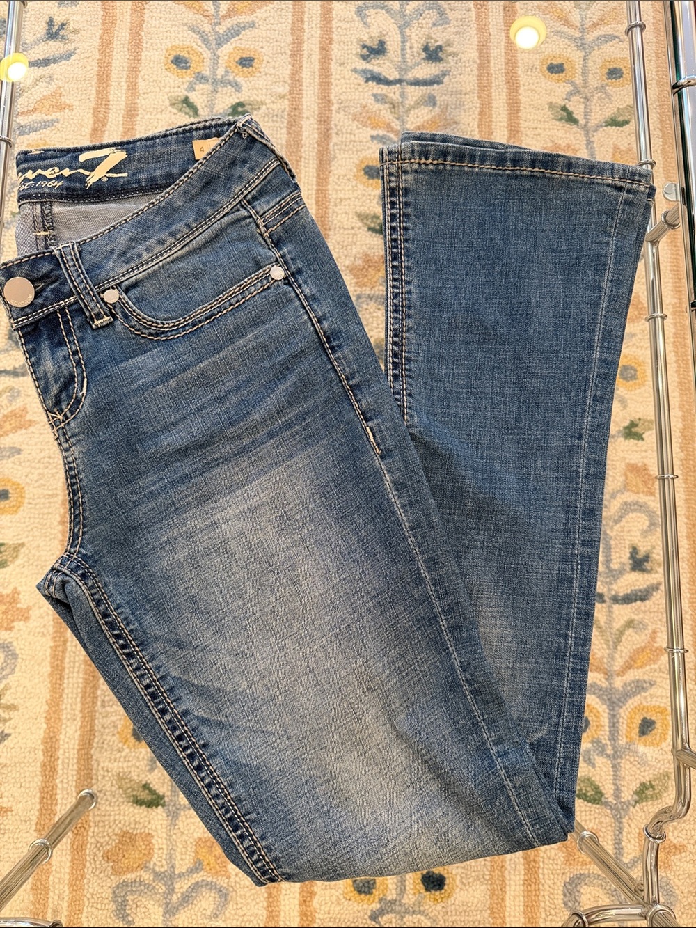 7 For All Mankind Women's Medium Blue Boot Cut Jeans